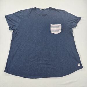 Marine Layer Saddle Hem Signature Contrast Pocket T Shirt Men's Size XL